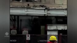 Excavator falls through floor at Halifax demolition site News Clip