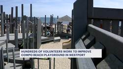 Volunteers work to update Compo Beach playground News Clip
