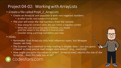 The Complete Java Developer Course: From Beginner to Master - Project - Working with ArrayLists Instructional Video