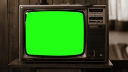 1980S Television Green Screen. Sepia Tone. Stock Footage