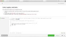 REST APIs with Flask and Python - Solution to Coding Exercise: Lists, Tuples, and Sets Instructional Video