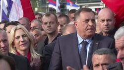 CLEAN : Veterans rally behind Bosnian Serb political leader News Clip