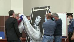 CLEAN : Stolen Banksy work from door of Paris Bataclan found in Italy News Clip