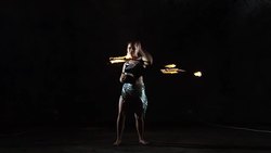 Fire dance. Fire performer. Stock Footage