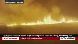Volcano in Iceland erupts after weeks of seismic activity News Clip