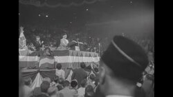 American Legionnaires parade and convention in New York City with parade and guest speaker Pres. Eisenhower News Clip