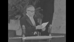 Arthur Freed announces the winner of Oscar for Music to Alfred Newman for "Call Me Madam" at the 26th Annual Academy Awards News Clip