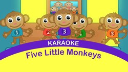 FIVE LITTLE MONKEYS | Karaoke For Kids | Nursery Rhymes TV | Sing Along English Songs For Kids Instructional Video