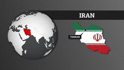 Earth Sphere Map and Iran Country Map with National Flag Stock Footage