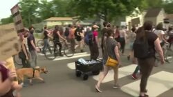 CLEAN : Hundreds march in "Defund the police" protest in Minneapolis News Clip