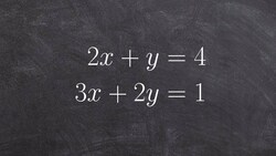 Learn how to solve a system using substitution Instructional Video