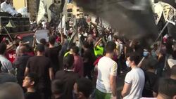 CLEAN : Clashes at Lebanon protest over French cartoons News Clip