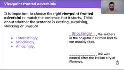 Writing a section about Florence Nightingale in a non chronological report Instructional Video