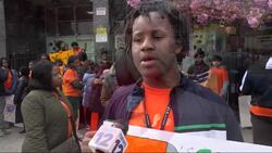 Students march in Crown Heights streets to denounce gun violence News Clip