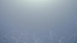 Abstract rendering of chaotic plexus structure lines and polygonal spheres Connection. Futuristic shape. Network Technology concept. Modern motion graphic Seamless Loop Background. Stock Footage