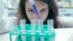 Scientist finding a cure in laboratory, Concept science and technology , Research in the laboratory, slow motion Stock Footage