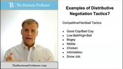 Examples of Distributive Negotiation Tactics Instructional Video
