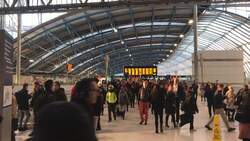 Rail workers on strike at Waterloo station News Clip