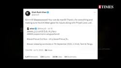 Shah Rukh Khan reveals he learnt Tamil from Vijay Sethupathi on the sets of ‘Jawan’; thanks the entire team for massive News Clip