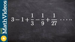 How to determine the sum of an infinite geometric series Instructional Video