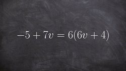 Solving a multi step equation using distributive property Instructional Video
