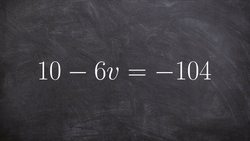 Solving for X in an equation using subtraction and division Instructional Video