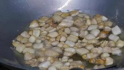 Frying pork Stock Footage