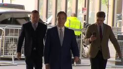 Nigel Farage arriving at the BBC News Clip