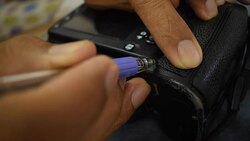 Photographic Equipment Repair Stock Footage