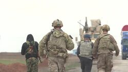 CLEAN : US troops seen in the Syrian Kurdish capital of Qamishli News Clip
