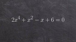 Using Descartes rule of signs to find possible zeros Instructional Video