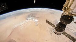 Rotating Planet Earth, as seen from the International Space Station Stock Footage