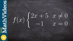 How to evaluate a piecewise function with a hole Instructional Video