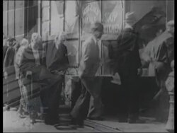 Depression: Hoover on podium, Wall Street crash, 1929 Stock Footage