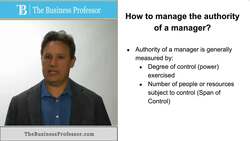 Authority of a Manager Instructional Video