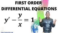 First Order Differential Equations - Practise Question 2 Instructional Video