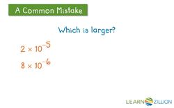 Comparing Small Numbers Using Scientific Notation Instructional Video