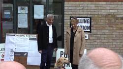 Sadiq Khan votes in local elections News Clip