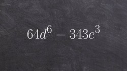 Factoring a binomial using the difference of two cubes Instructional Video