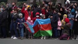 CLEAN : In Baku, locals celebrate as Azerbaijan marks victory with a parade News Clip