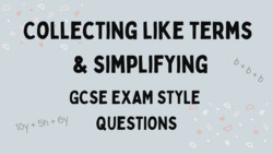 Collecting Like Terms GCSE Questions Instructional Video