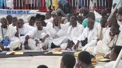 CLEAN : Friday prayer at inauguration of Senegal's mega mosque News Clip