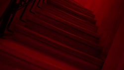 rotating old marble stairs Stock Footage