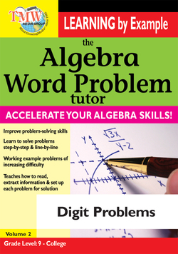 Algebra Word Problem Digit Problems Instructional Video