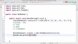 Java Programming for Complete Beginners - Java 16 - Step 18 - Set Interface - Exercise - Find Unique Characters in a List Instructional Video