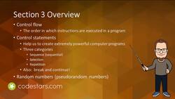 The Complete Java Developer Course: From Beginner to Master - Section Overview "Control Statements" Instructional Video