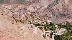 Lamayuru Monastery, Tibetan Buddhist monastery in Lamayouro, Leh district, India. Stock Footage