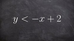 Graphing a linear inequality with a slope of negative one and dashed line Instructional Video