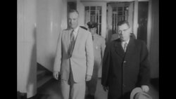 Eisenhowers at hospital; Dr White and John arrive; Haggerty talks to reporters; Nixon reassures News Clip