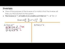 What is a Matrix Inverse? Instructional Video